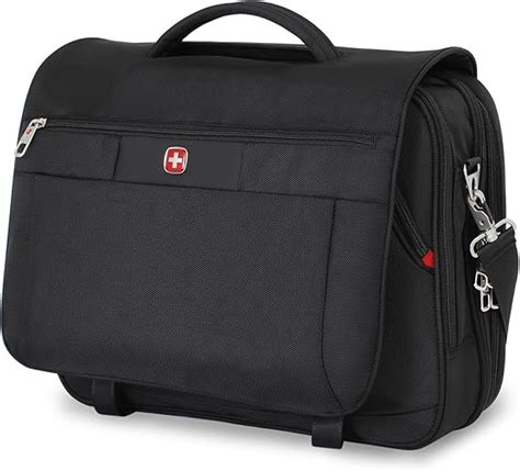 swiss gear laptop messenger bag with rfid blocking pocket|Swiss Gear SA8733 Black TSA Friendly ScanSmart Laptop .